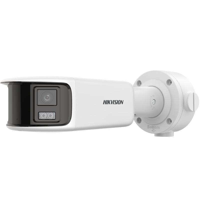 Kamerë Sigurie IP CCTV Hikvision DS-2CD3T87G3P-LIHSUY/SL, 8MP, 2.8mm, Panoramike, ColorVu 3.0, AcuSense, WDR 130dB, IR dhe Dritë e Bardhë, Audio, PoE+ - Bardhë