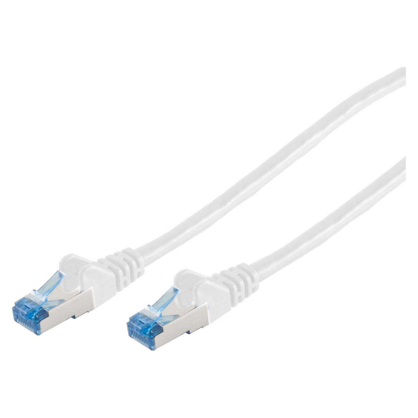 Kabllo për Rrjet (UTP) S/CONN 75711-0.25W, Cat6A, S/FTP, RJ-45, 0.25 m - Bardhë