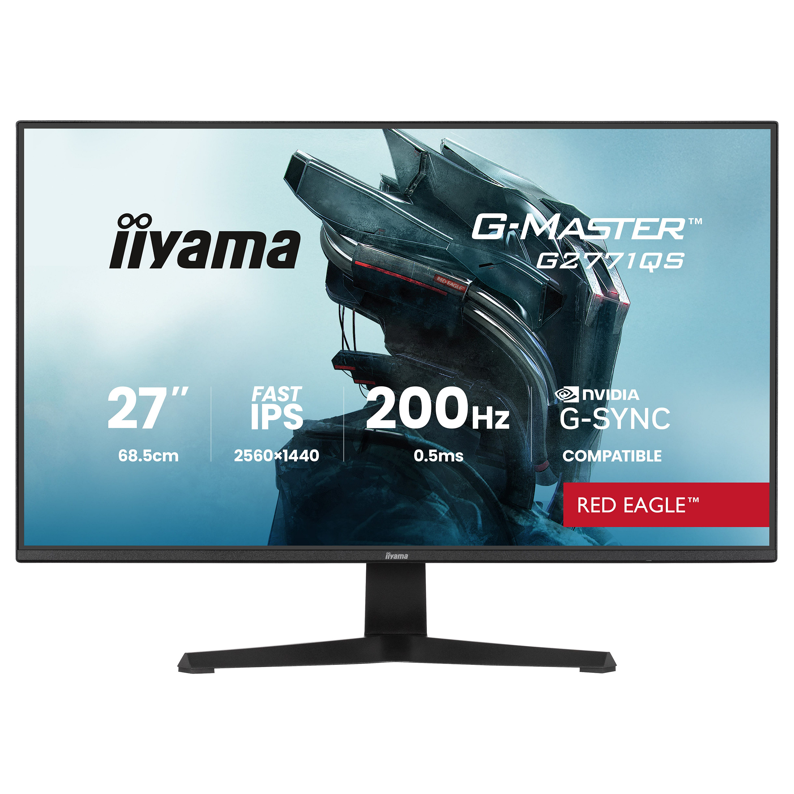 Monitor Gaming IIYAMA G2771QS-B1 / 27"/ Wide Quad HD Fast IPS / 200 Hz / 0.5 ms / HDMI+DP+HDCP - Zezë - 1