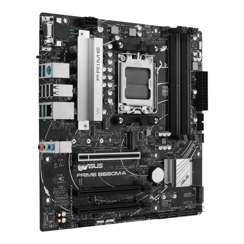 Pllakë Amë ASUS PRIME B650M-A / AMD AM5 / B650 / DDR5 / micro-ATX / 2.5GbE LAN - 4