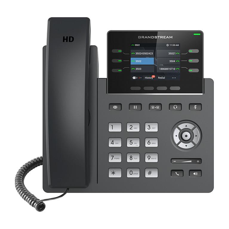 Telefon VoIP Grandstream GRP2613W, SIP, 2.8", TFT, 320x240, Wi-Fi 6, Bluetooth, 2x Gigabit Ethernet, PoE - Zezë