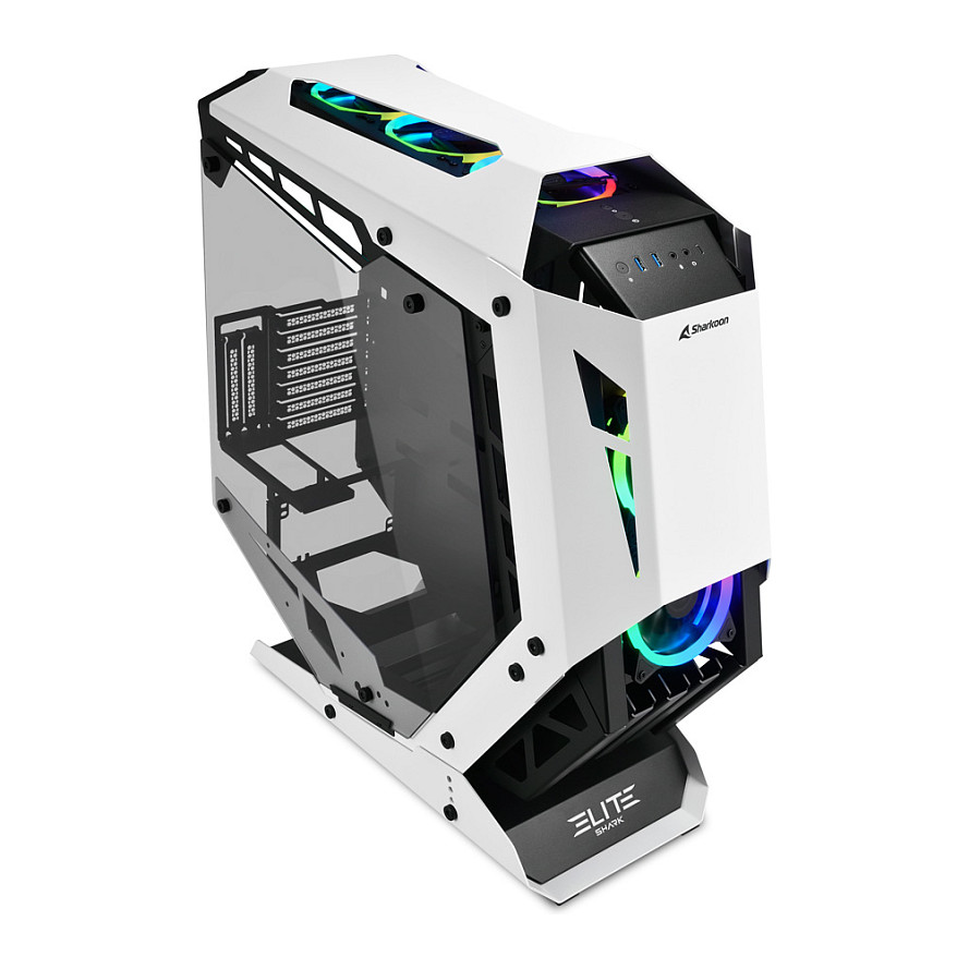 Kasë Midi Sharkoon ELITE SHARK CA700 – Zezë/Bardhë - 4