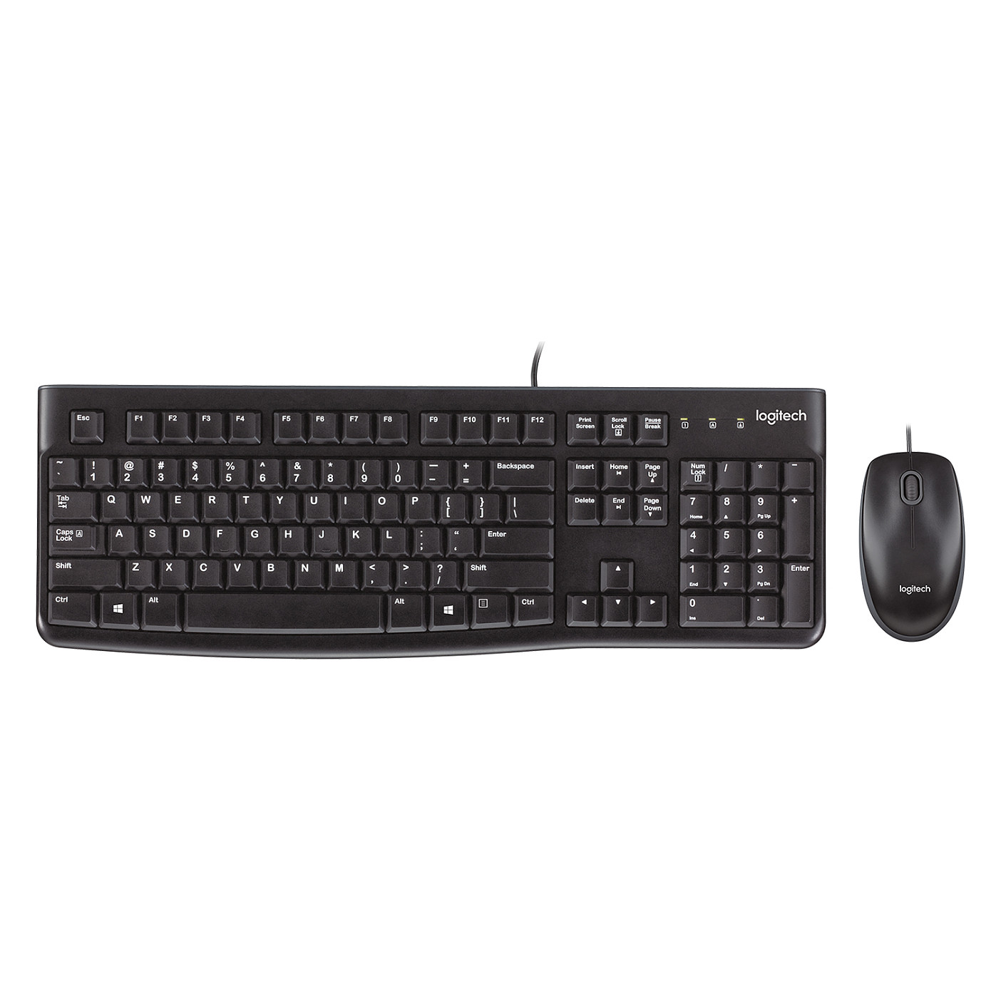 Combo (Tastierë & Maus) Logitech MK120 Wired Desktop / QWERTY / USB - Zezë - 1