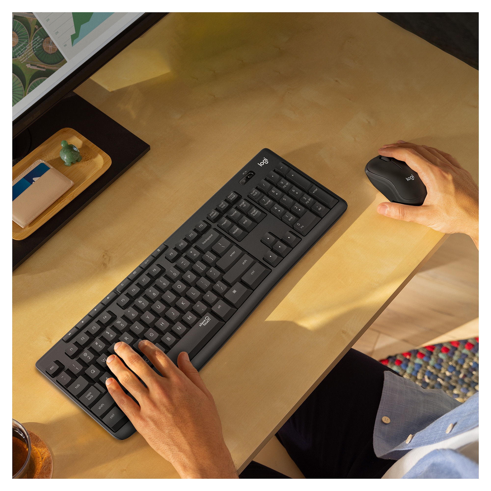 Combo (Tastierë & Maus) Logitech MK295 Silent Wireless Combo / Wireless / US - Zezë - 10