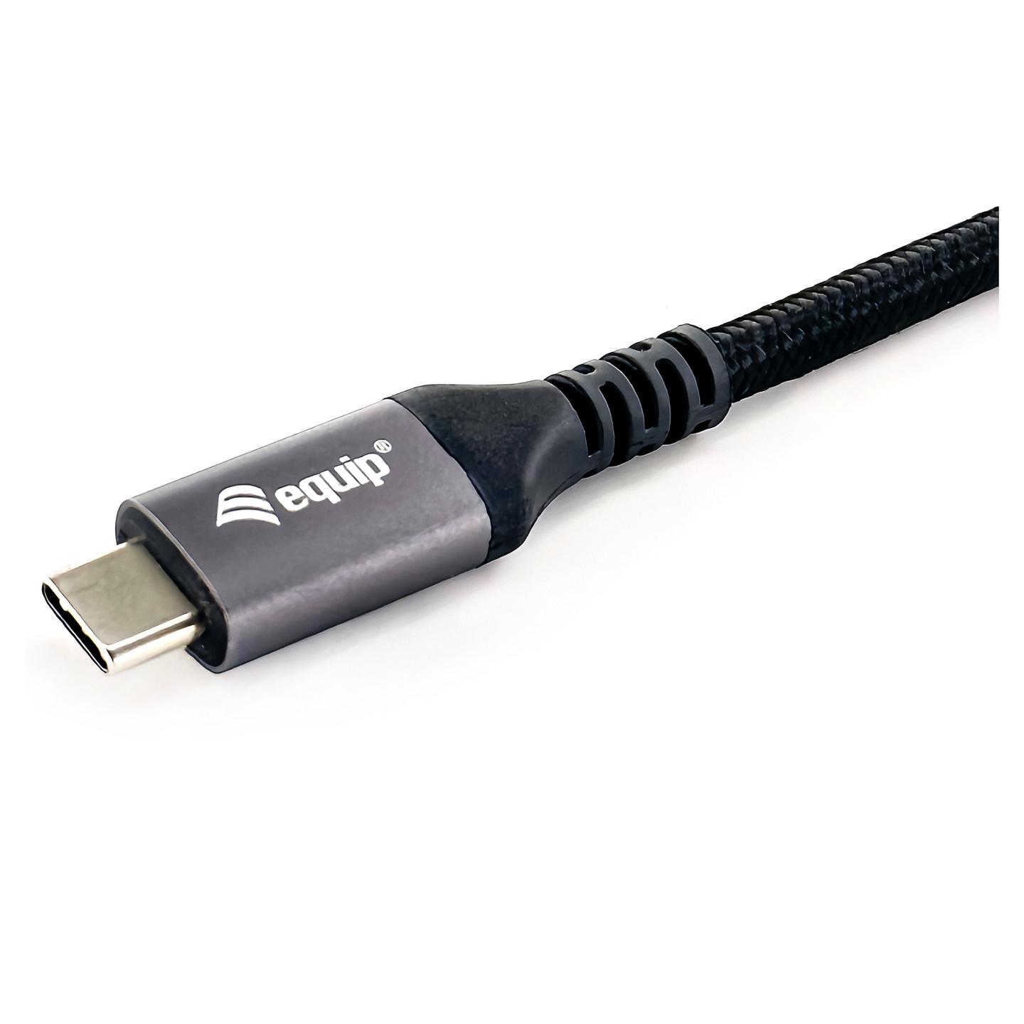 Kabllo USB Equip 128380 / USB-C në USB-C / USB4 Gen 3x2 / 40 Gbit/s / PD 3.1 240W / 8K/60Hz / 0.5m - Zezë - 4