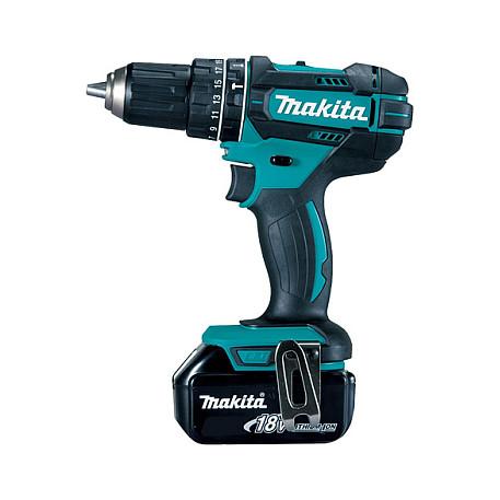 Shpuese me Goditje Makita DHP482RFE, 18V, 2x3.0Ah, 62Nm, 1900rpm, 13mm - Zezë/Blu - 2