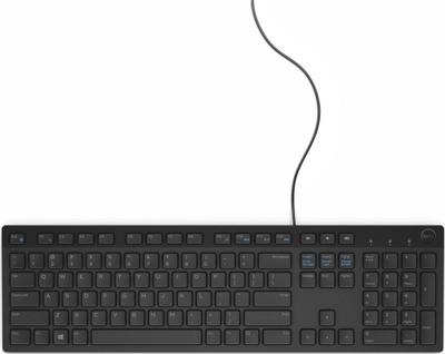 Tastierë me kabllo Dell KB216 / USB / Full-Size / Chiclet / Plunger - Zezë