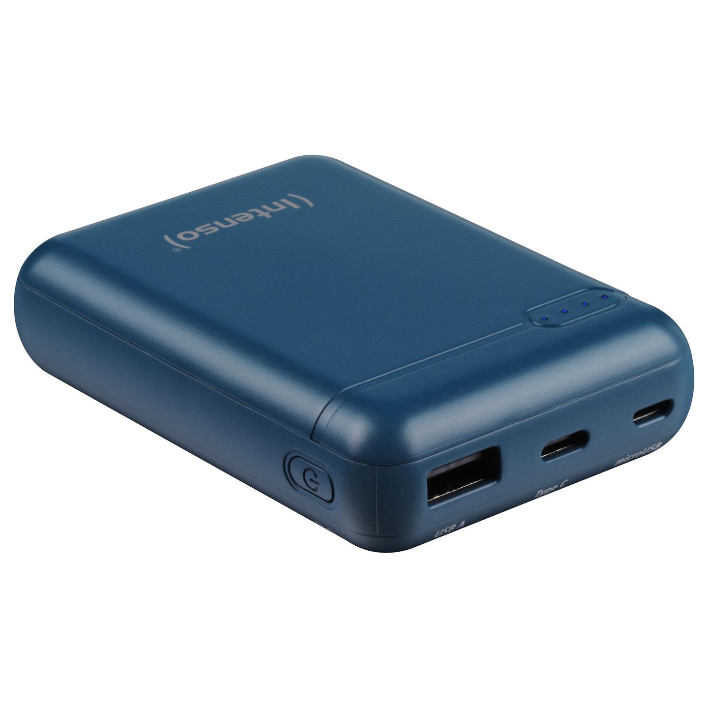 Powerbank Intenso XS10000 / 10000mAh / Lithium-Polymer / USB-A + USB-C / Micro-USB + USB-C / 5V/3.1A - Blu - 5