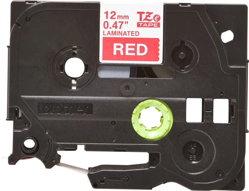 Shirit për Printer 3D Brother Colour Ribbon TZE-435 / TZE435 - Bardhë mbi Kuq - 2