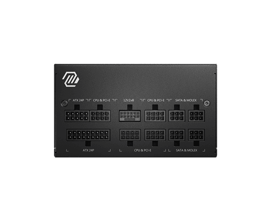 Furnizues Energjie MSI MAG A750GL PCIE5 II, 750W, 80 PLUS Gold, ATX, Modular, PCIe 5.0 – Zezë - 3