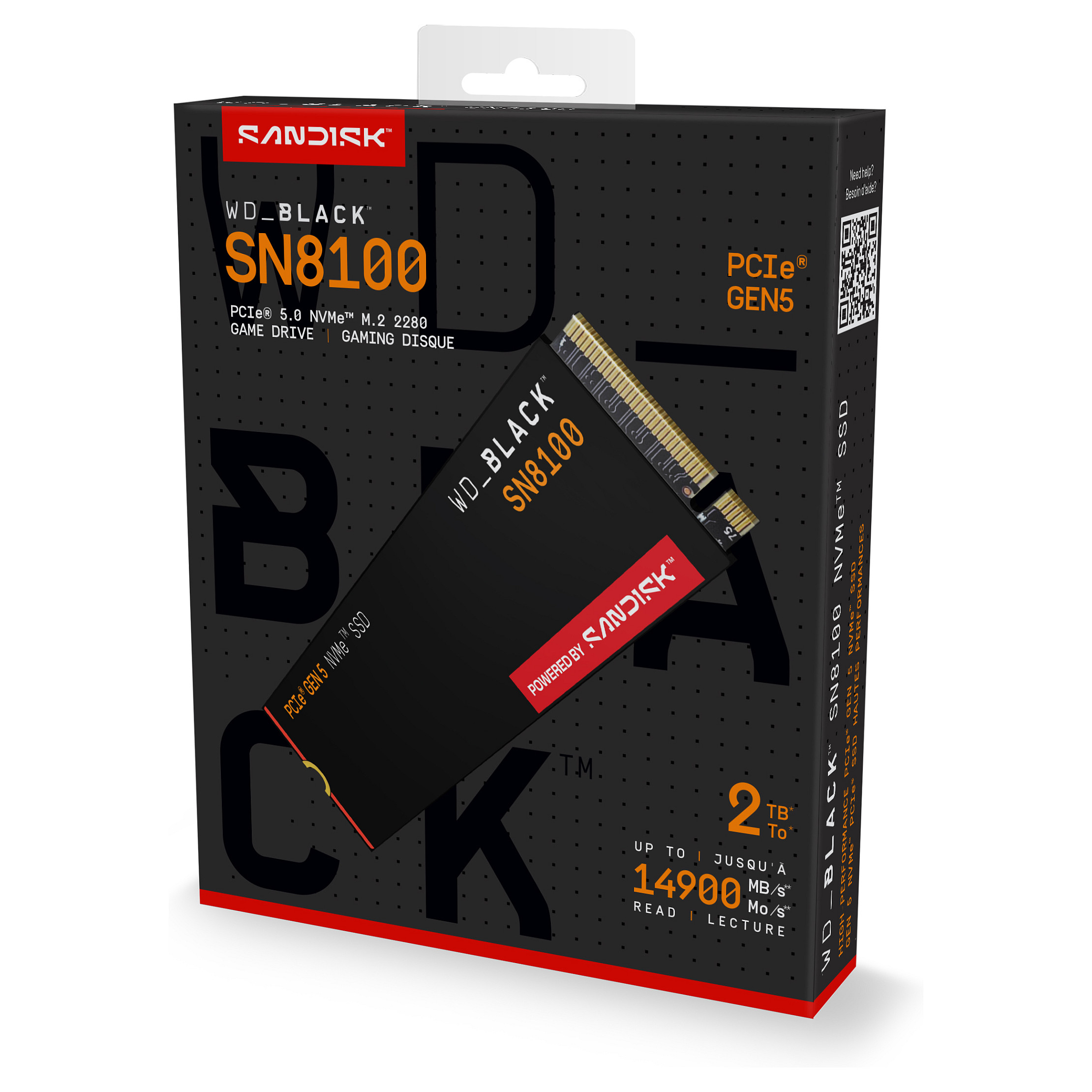 SSD të Brendshme 2TB M.2 WD Black SN8100 NVMe PCIe 4.0 x 4 - 8