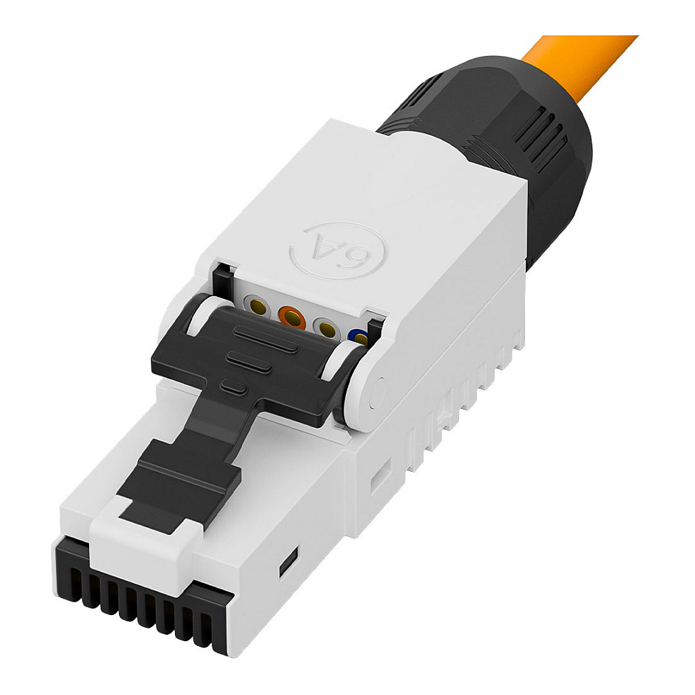 DIGITUS DN-93633 Cat6A RJ45 Field Assembly Connector Unshielded 10G Ethernet Plug - 10