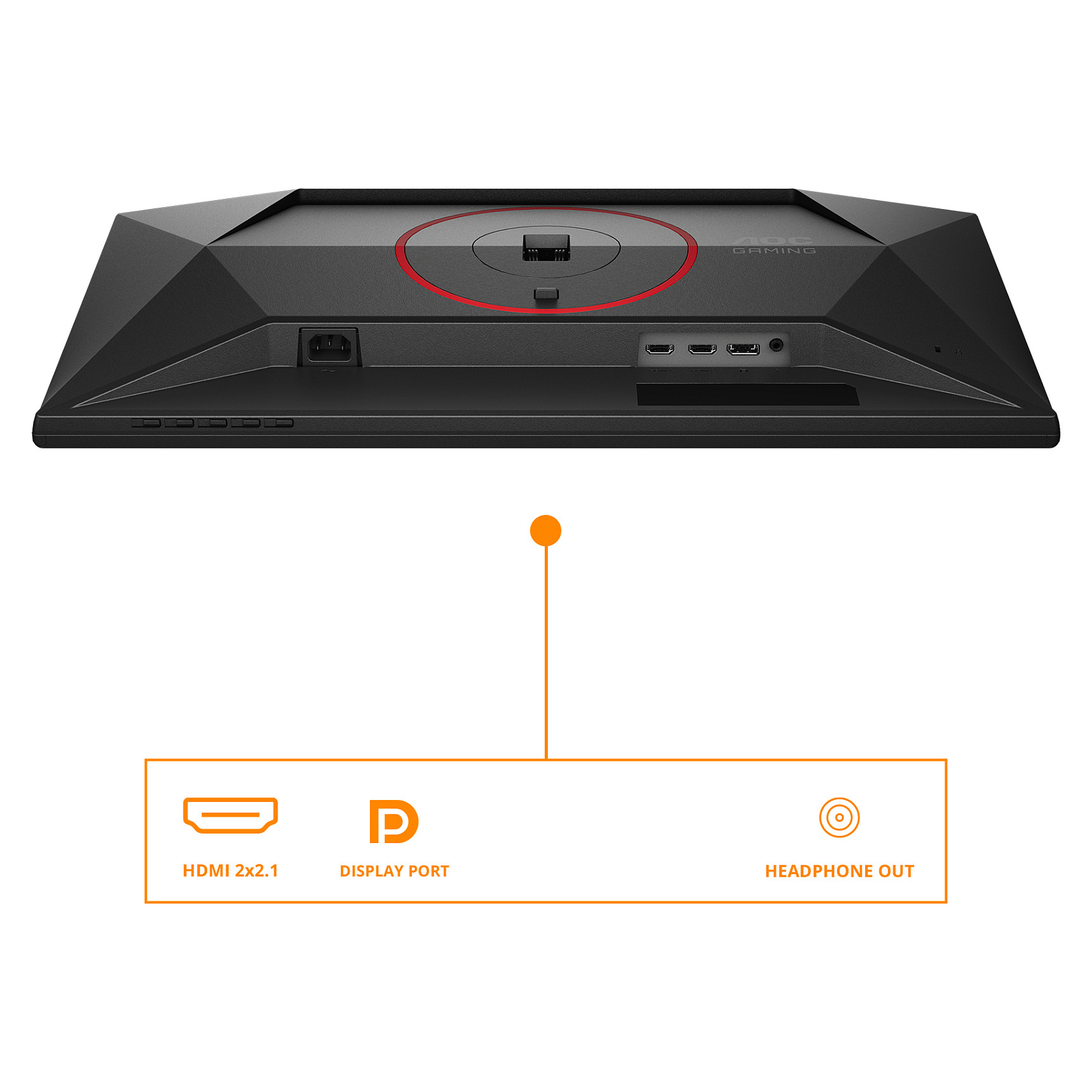 Monitor Gaming AOC Q25G4SR / 24.5"/ Quad HD Fast IPS / LED / 300Hz / 1ms / HDMI+DP - Zezë / Kuqe - 2