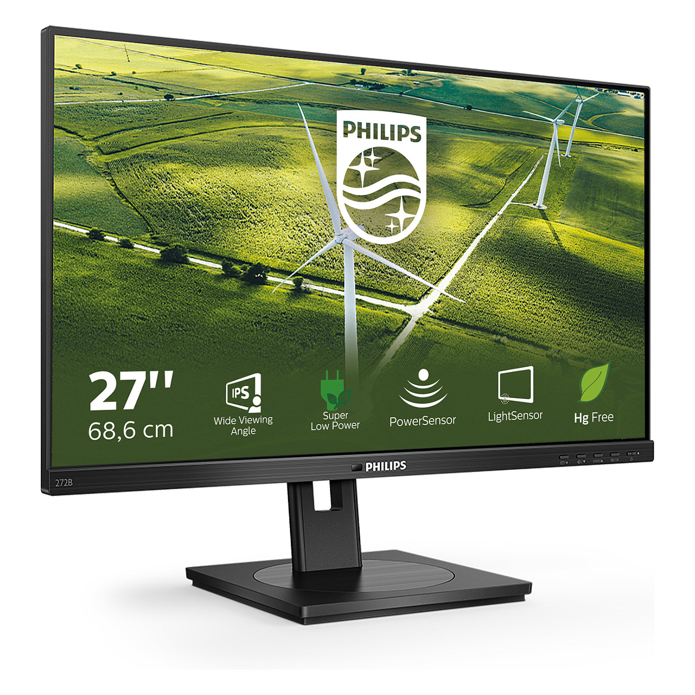 Monitor Philips 272B1G / 27" / Full HD IPS / LED / 75 Hz / 4 ms / HDMI+USB+VGA+DVI+DP - Zezë - 2