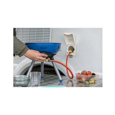 Grill me Gaz CAMPINGAZ Party Grill 400 Caravan Connect, 2kW, 36cm, 1 Djegës, Grill dhe Plancha, Ndezje Piezo - Zezë/Blu/Argjend - 7