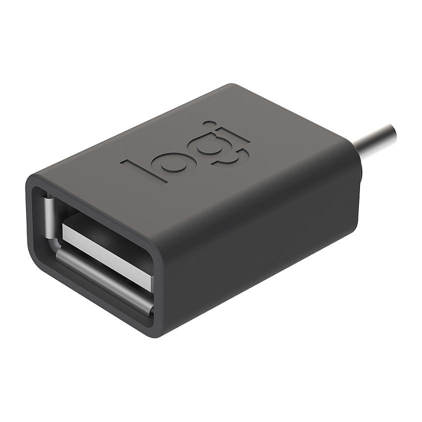 Adapter Logitech 956-000005 / USB-C Mashkull → USB-A Femër / USB 2.0  – Grafit