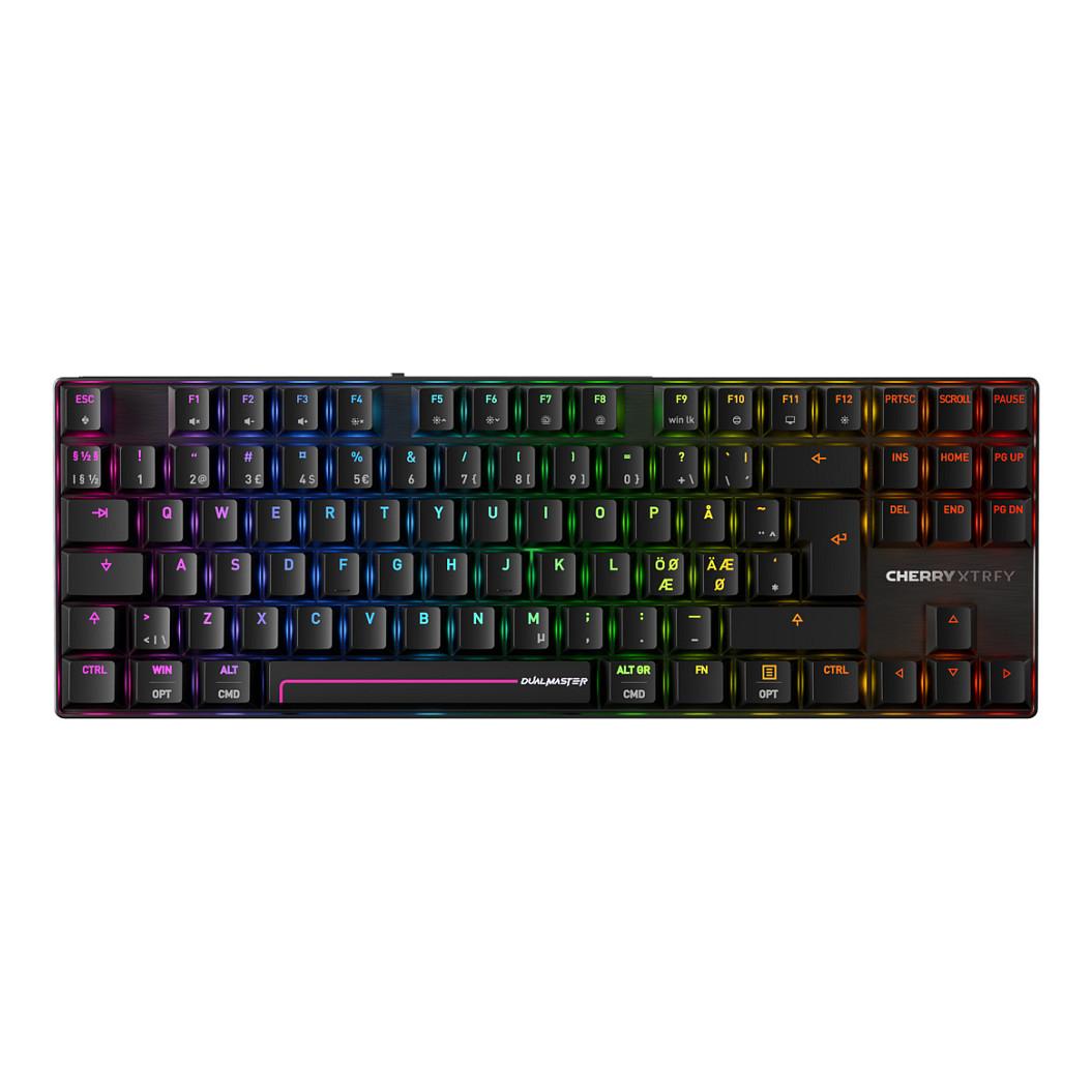 Tastierë Gaming CHERRY XTRFY MX 8.2 Pro TMR / TKL / 87 Taste / CHERRY MK Crystal Magnetic / TMR / 8000 Hz / 2.4 GHz + Bluetooth + USB-C / RGB – Zezë/Bardhë