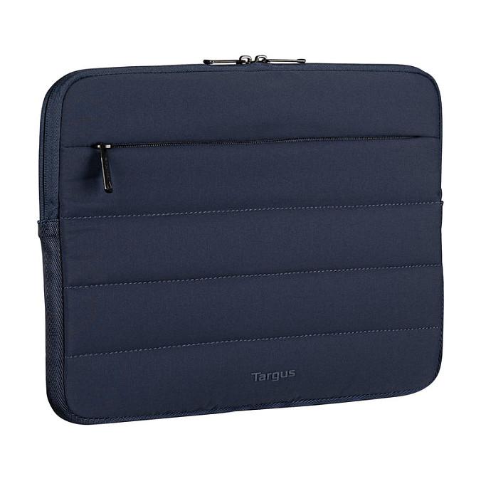 Çantë për Laptop Targus TBS97602GL, 13–14", Puffer Sleeve, Poliester, Xhep i Përparmë, Mbyllje me Dy Zinxhirë – Blu e Errët - 2