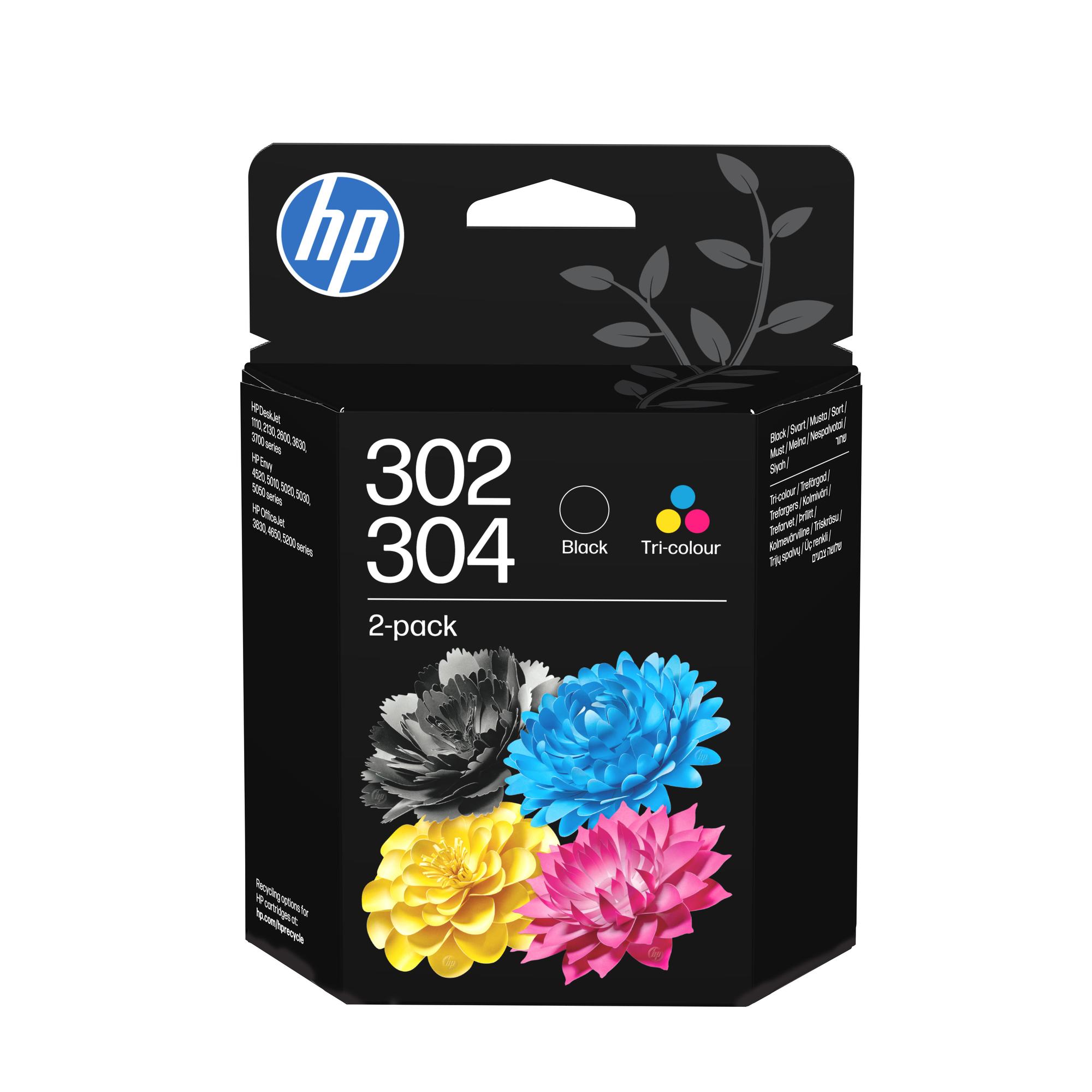 INK HP 302/304 / B82L1AE / 120 faqe BK / 100 faqe C,M,Y / Multipack