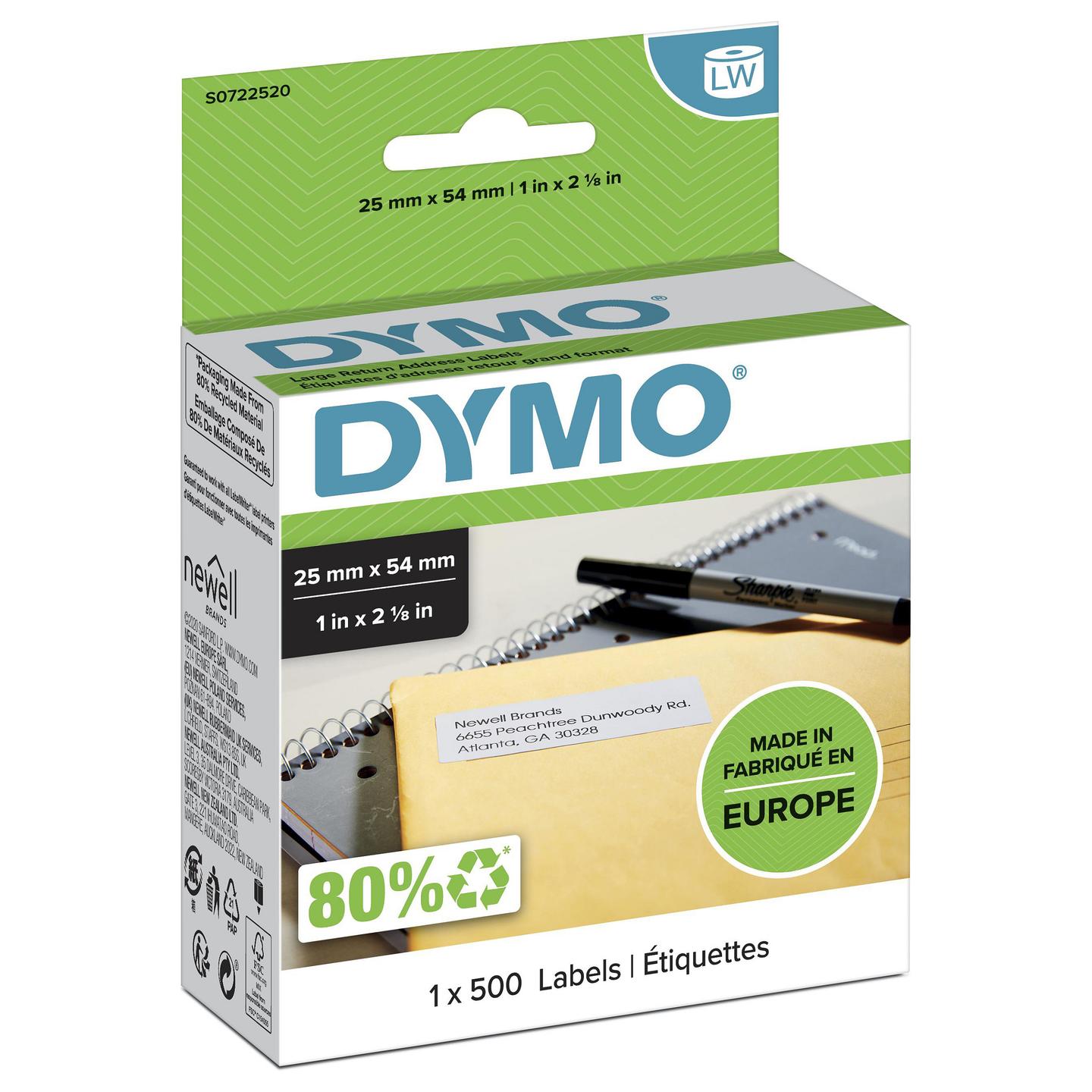 Etiketa për Printer DYMO LabelWriter / 54 × 25 mm / 500 copë - Bardhë