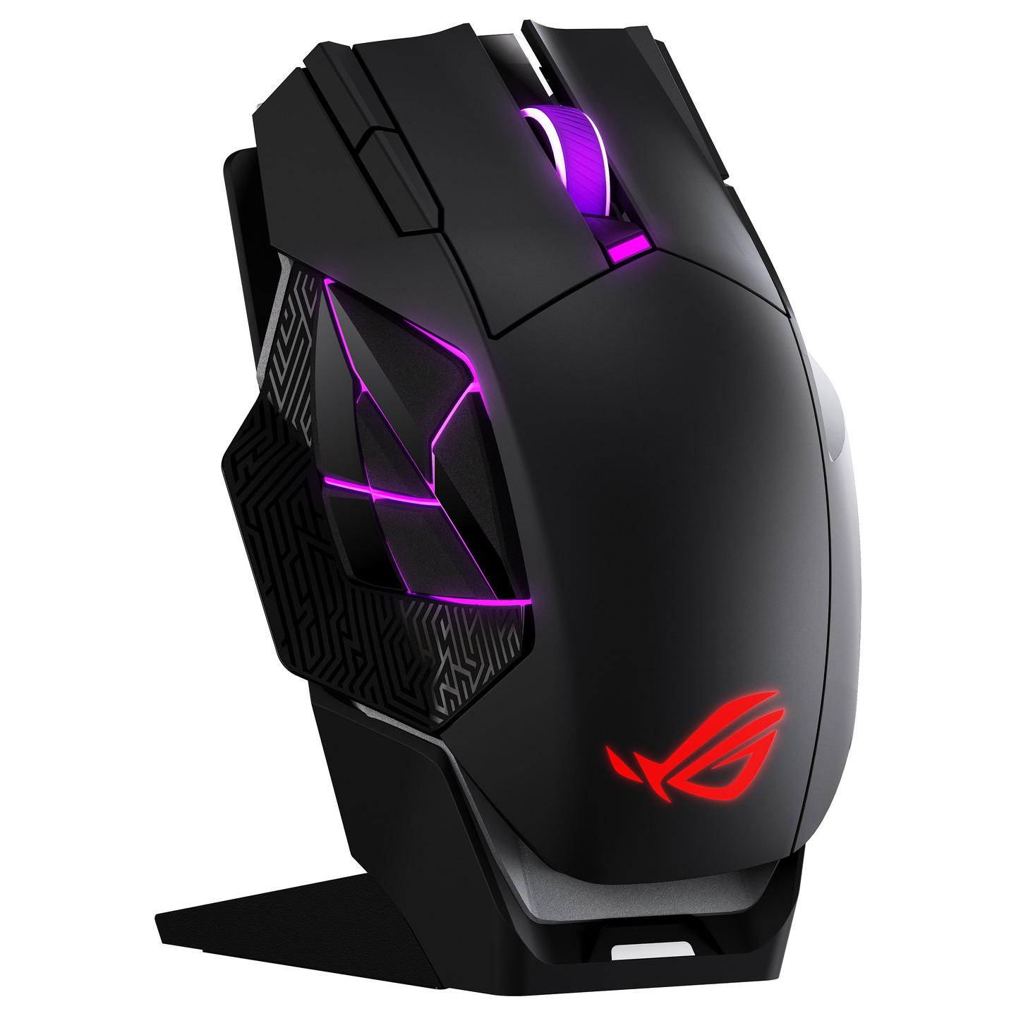 Maus Gaming  ASUS ROG SPATHA X 65K, 65.000 DPI, 12 Butona, Wireless, Bluetooth, USB-C – Zezë - 1