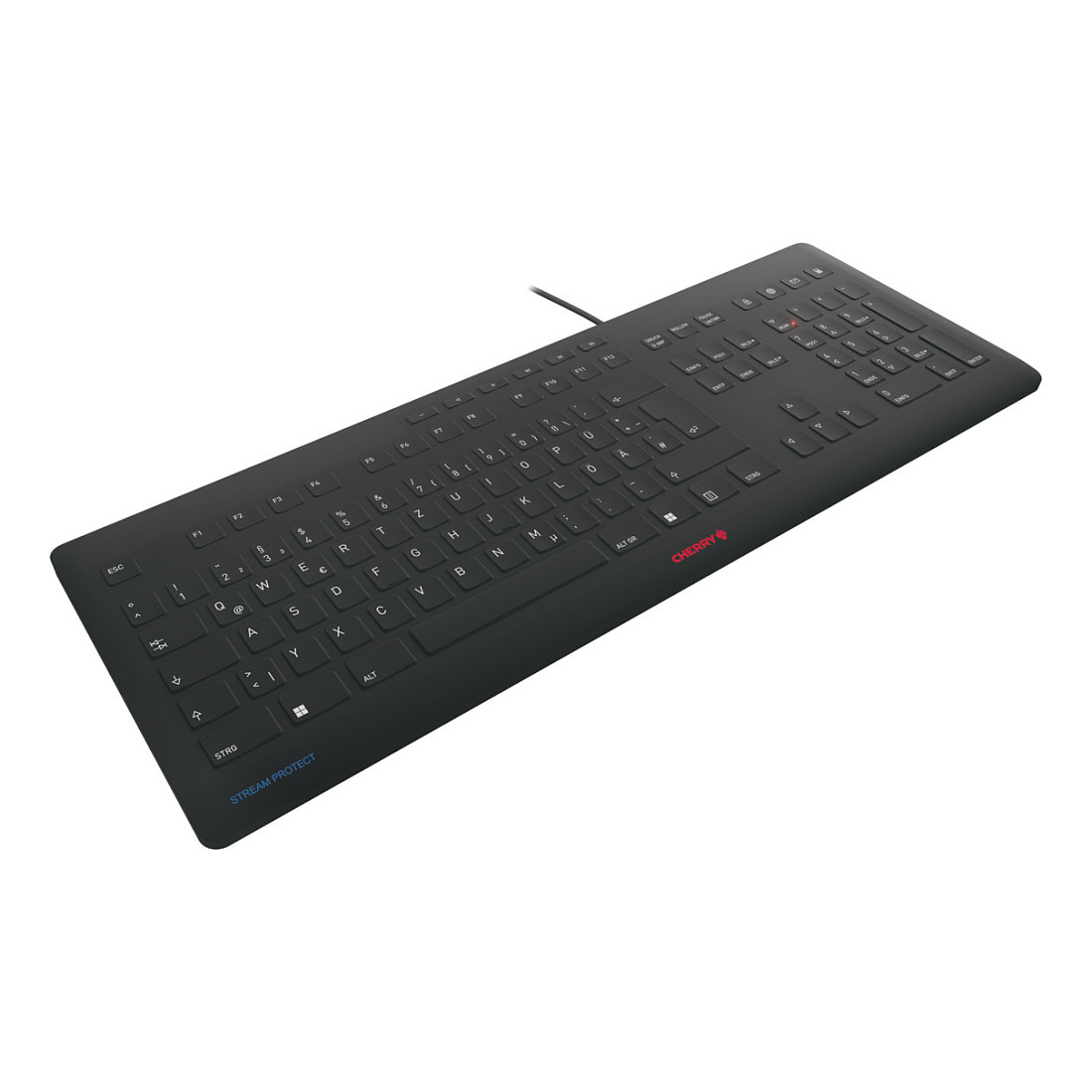 Tastierë me kabllo CHERRY Stream Protect JK-8502DE-2 / USB / QWERTZ Gjerman / 115 çelësa – Zezë - 4