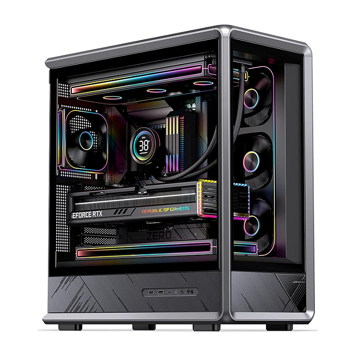 Kasë PC Jonsbo D401 / Midi Tower / ATX / Tempered Glass - Zezë - 8