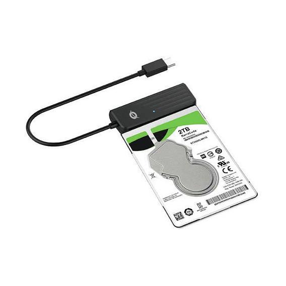 Adapter Conceptronic ABBY02B, USB-C Mashkull në SATA 22-pin Femër, USB 3.2 Gen 1, 5Gbps, 0.2m, për HDD/SSD 2.5" - Zezë - 2