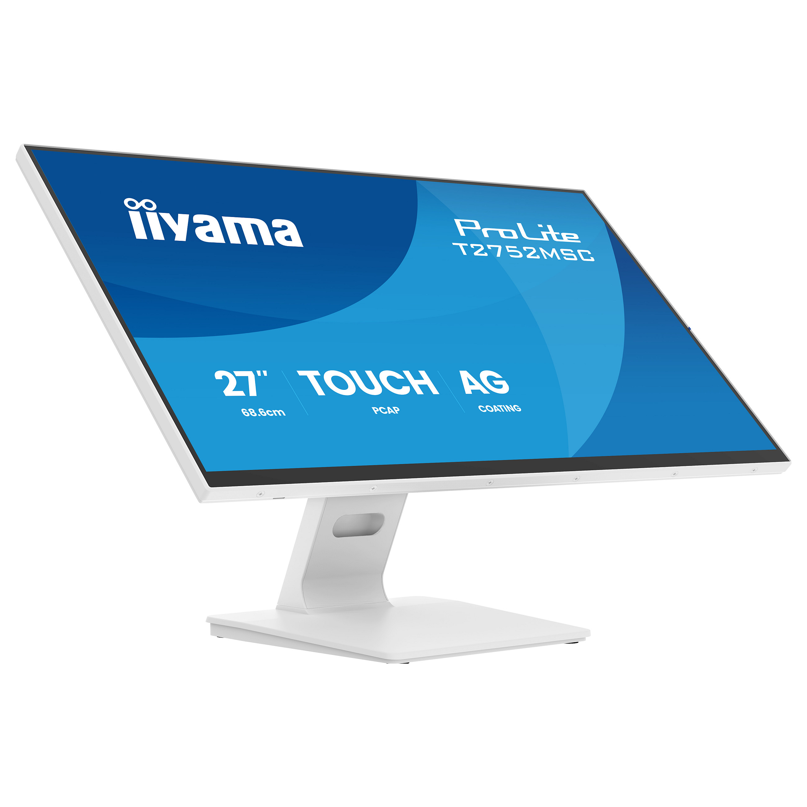 Monitor iiyama ProLite T2752MSC-W1AG / 27"/ Full HD IPS / LCD / Touchscreen / 100 Hz / 5 ms / HDMI+USB+DP+HDCP - Bardhë - 1