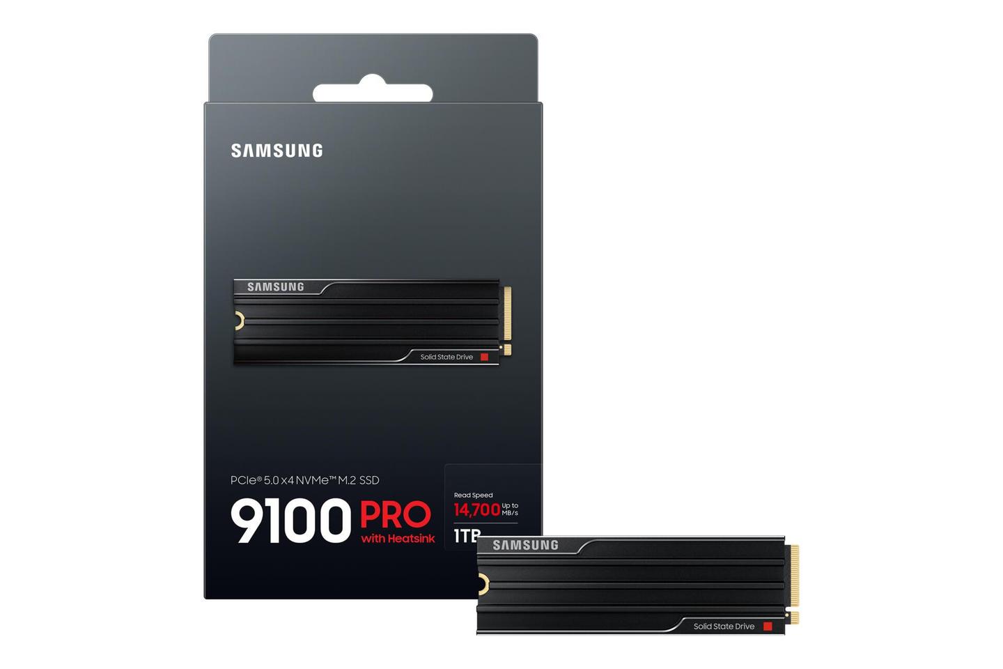 SSD e Brendshme Samsung 9100 PRO / MZ-VAP1T0CW / 1TB / M.2 2280 / PCIe 5.0 x4 / 14700MB/s Read / 13300MB/s Write / Heatsink – Zezë - 3
