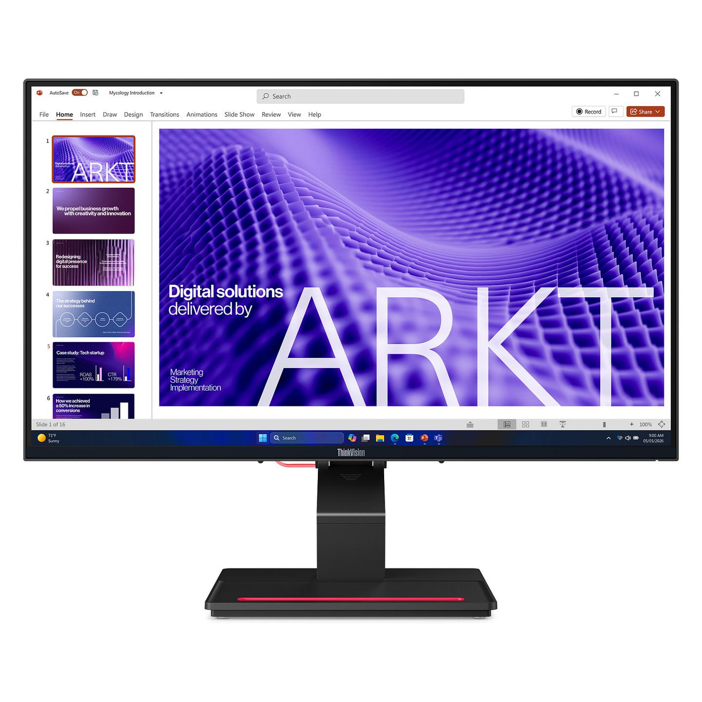 Monitor Lenovo ThinkVision T24D-4t, 23.8", FHD IPS Touch, 120Hz, 4ms, HDMI+DP+USB-C - Zezë - 2