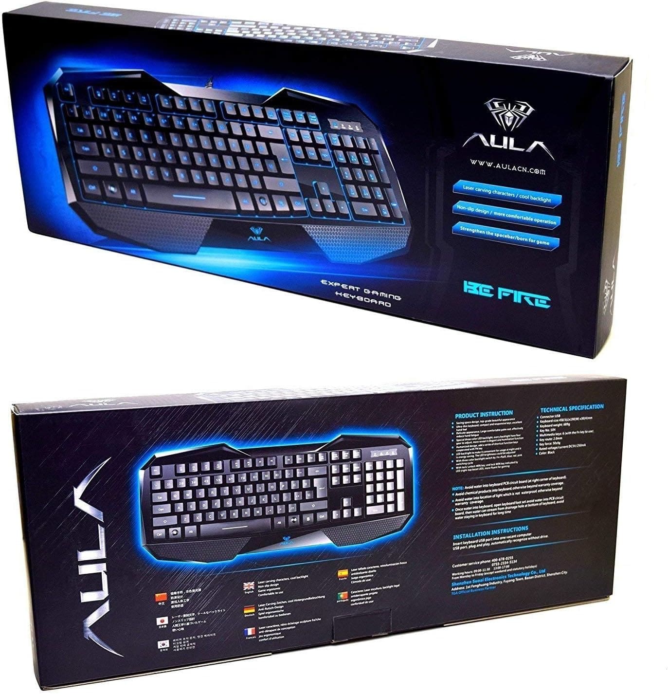 Tastierë Gaming Aula SI-859 / Ergometrik / RGB / Anti-Ghosting / E zezë - 6