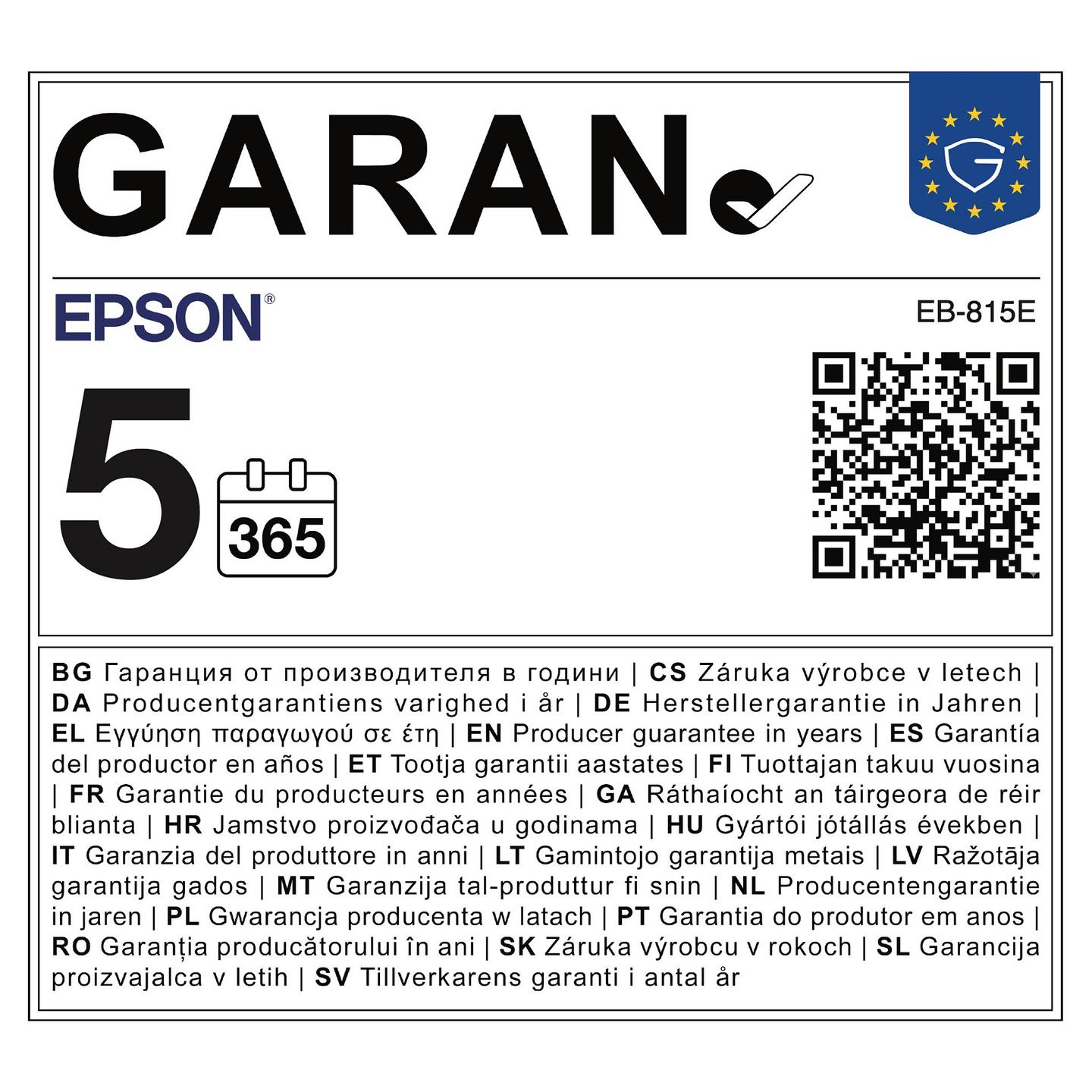 Projektor Epson EB-815E / Full HD / 3LCD / Laser / 5000 Lumen / Super Short Throw / 2x HDMI + HDBaseT – Bardhë - 7