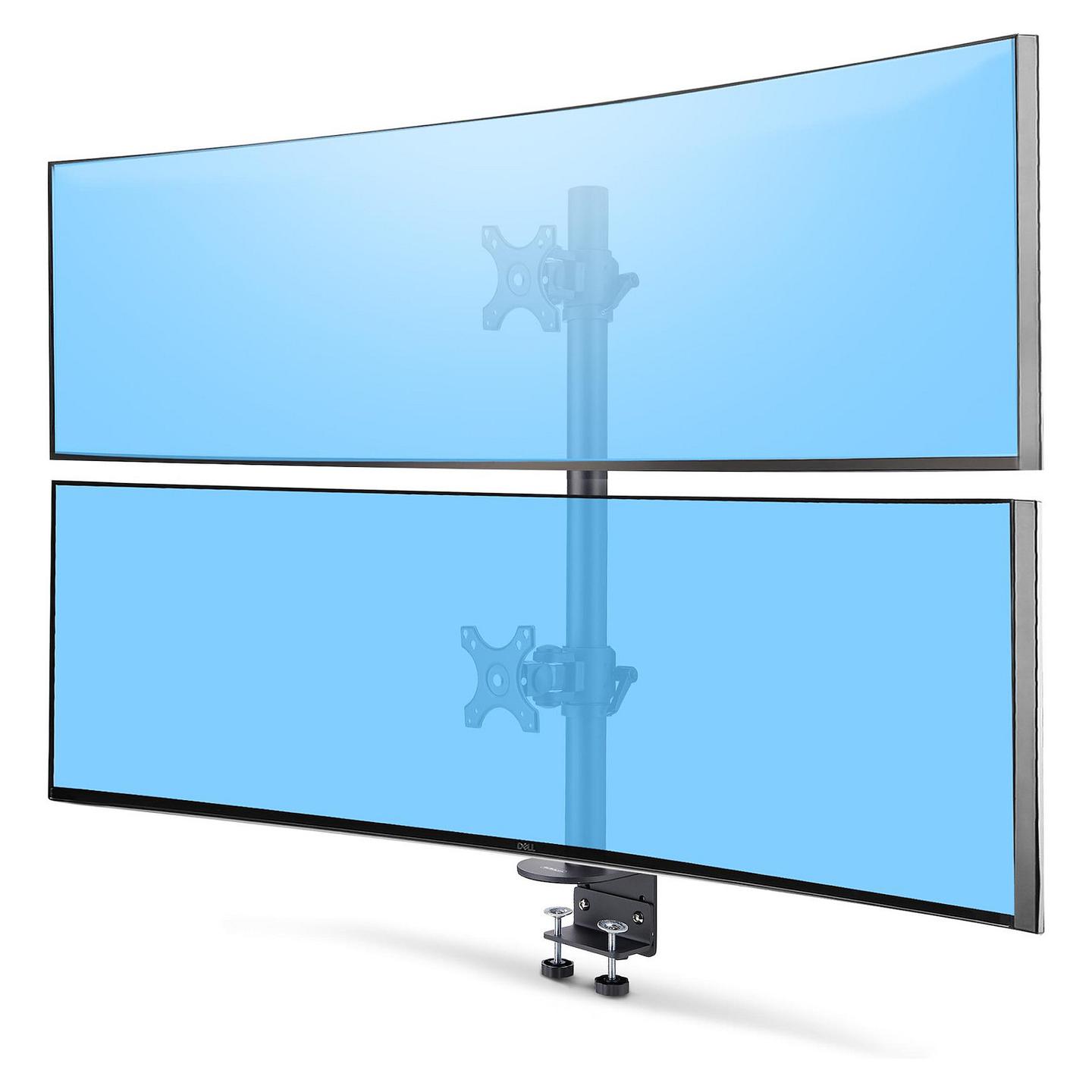 Mbajtëse për Monitor StarTech.com H2MPV-MONITOR-MOUNT , 2 Monitorë , 17–49" , deri 13kg për monitor , VESA 75x75 & 100x100 - Zezë