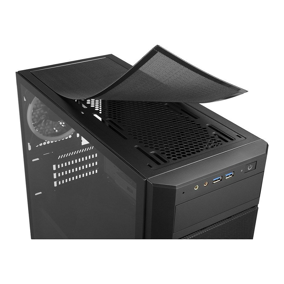 Kasë Mini Sharkoon V1000 RGB – Zezë - 9