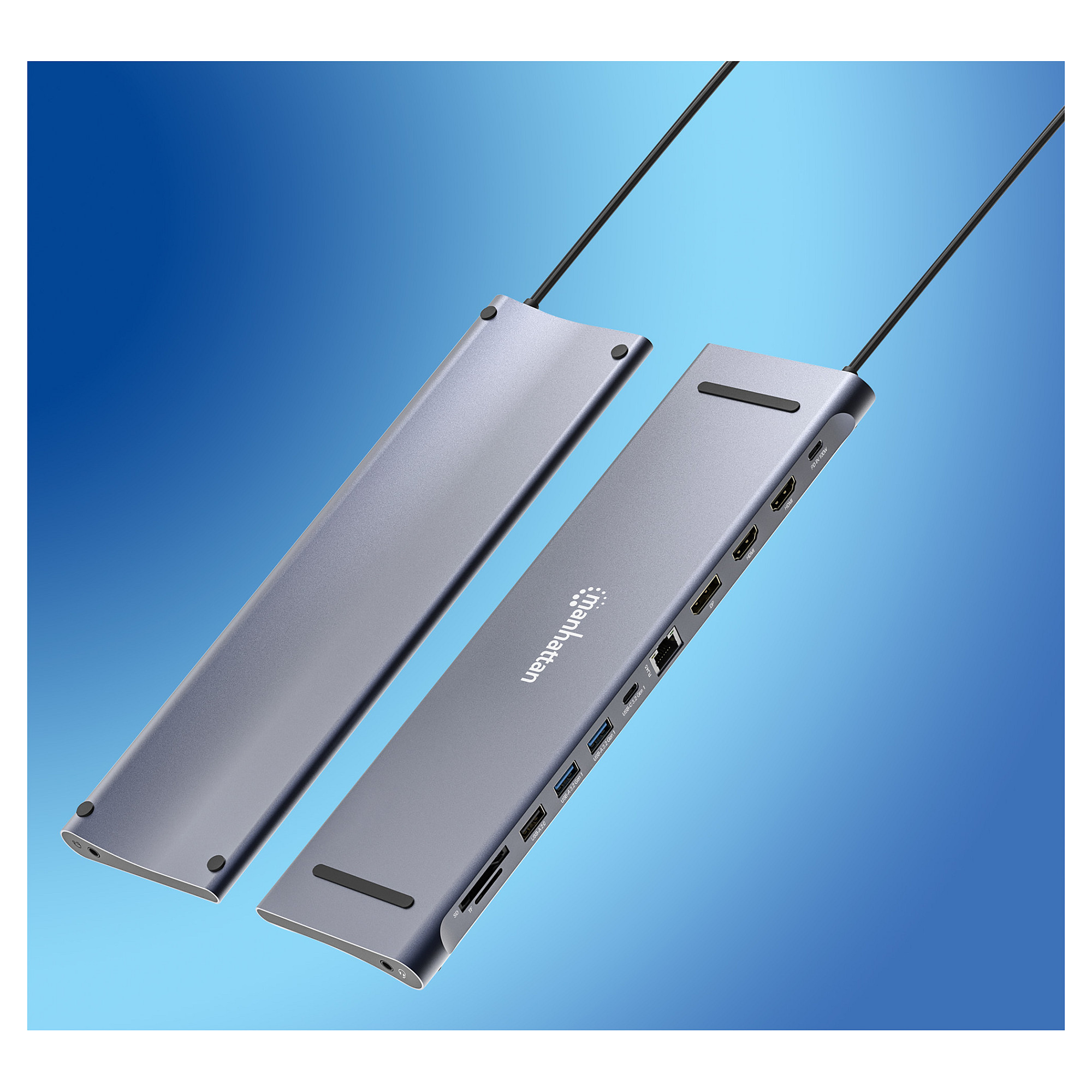 Docking Station MANHATTAN / 12‑in‑1 / 4K / 2×USB‑A / 2xUSB-C / 1×HDMI / 2×DisplayPorts – Argjend - 6