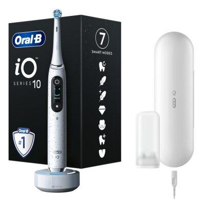 Furçë Dhëmbësh Elektrike Oral-B iO Series 10, 7 Mënyra Pastrimi, Sensor Presioni, Kohëmatës 2 Minuta - Bardhë