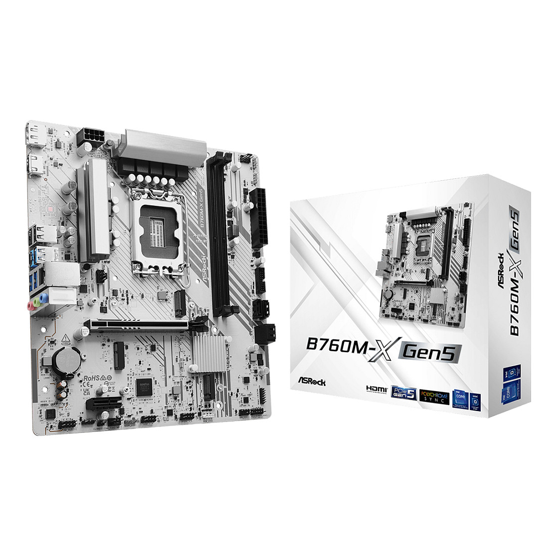 Pllakë Amë Intel ASROCK B760M-X GEN5 Intel S1700 / DDR5 / HDMI+DP - 1
