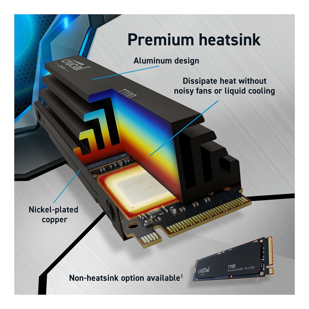 SSD M.2 4TB Crucial T700 NVMe PCIe 5.0 x 4 - 6