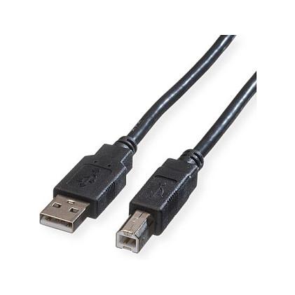 Kabllo USB Secomp 11.44.8808 / USB-A në USB-B / USB 2.0 / 0.8m – Zezë