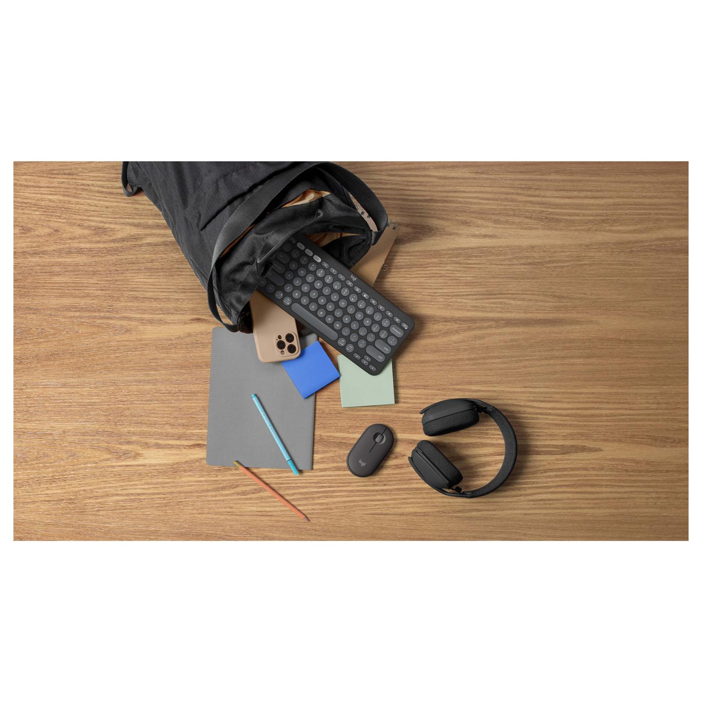 Tastierë pa kabllo Logitech Pebble Keys 2 K380s, Bluetooth, Mini, 84 Taste, Scissor Switch, AZERTY French – Zezë - 8