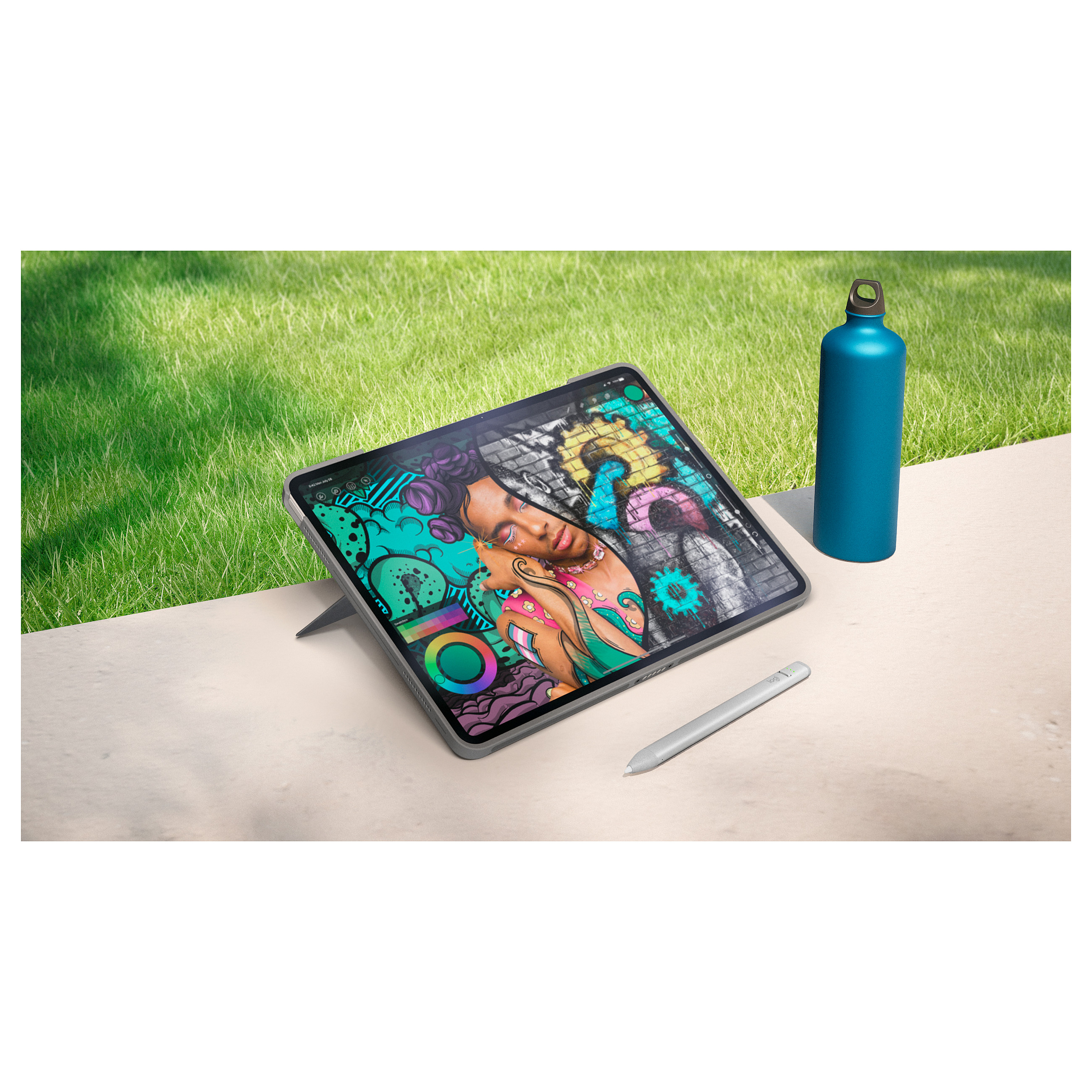Tastierë Me kabllo Logitech Combo Touch / QWERTY / US International / Trackpad / Smart Connector - Gri - 3