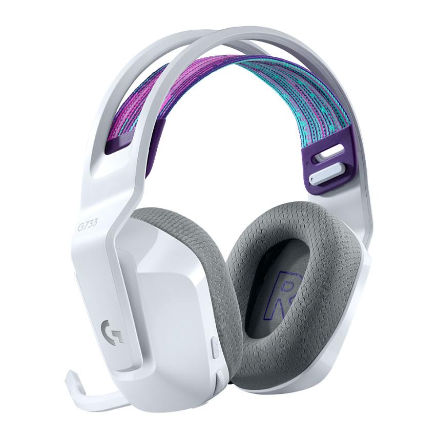 Kufje Gaming Logitech G733 LIGHTSPEED / wireless / RGB / 40mm / DTS Headphone:X 2.0 / Mikrofon i Heqshëm / 29 Orë - Bardhë - 4