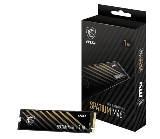 SSD e brendshme MSI SPATIUM M461, 1TB, M.2 2280, PCIe Gen4x4, NVMe 1.4