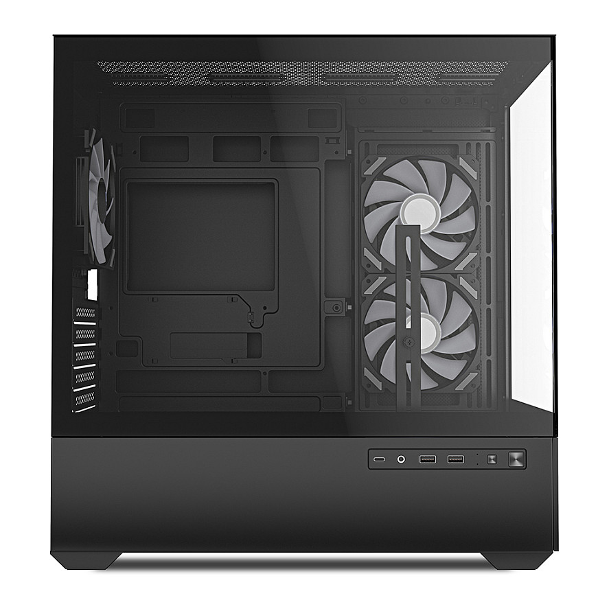 Kasë Sharkoon MK6 RGB Micro-ATX 1xGlass - Zezë - 4