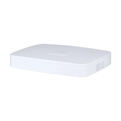 NVR Dahua Technology WizSense NVR4108-8P-EI, 8 kanale IP, 8 porta PoE, dalje HDMI 4K UHD, H.265+, inteligjencë artificiale, 1 × SATA deri në 20TB, HDMI, VGA, LAN Gigabit - Zezë