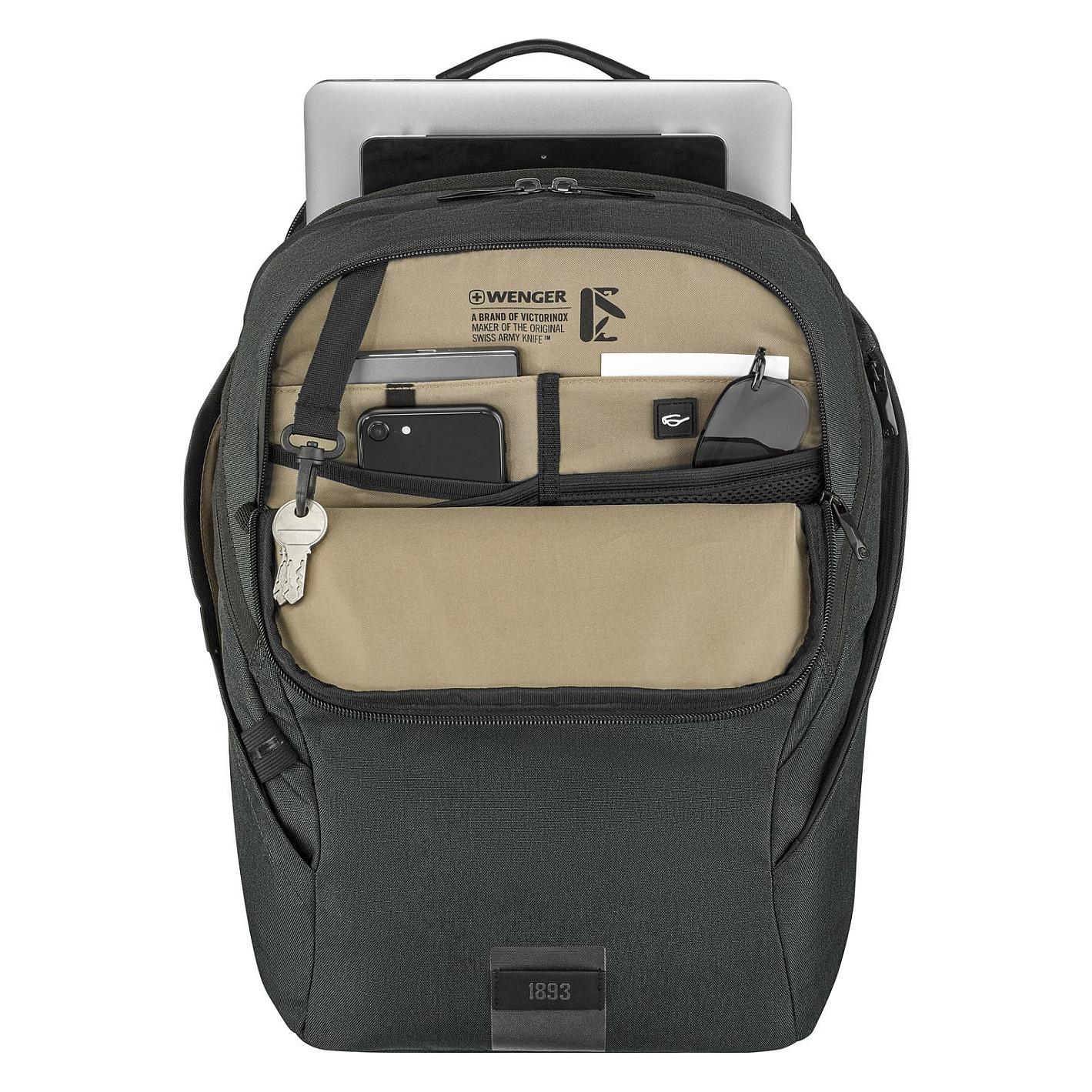 Çantë për Laptop Wenger SwissGear MX ECO Light, 16", 19 L, Ndarje për Tablet 10", Poliester i ricikluar, 0.62 kg - Gri - 7