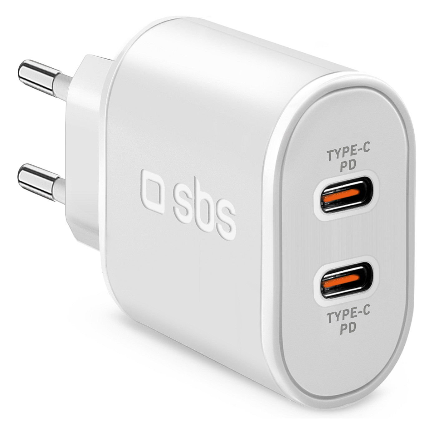 Karikues SBS TETRPD20CCW / 20W / 2x USB-C / PD – Bardhë