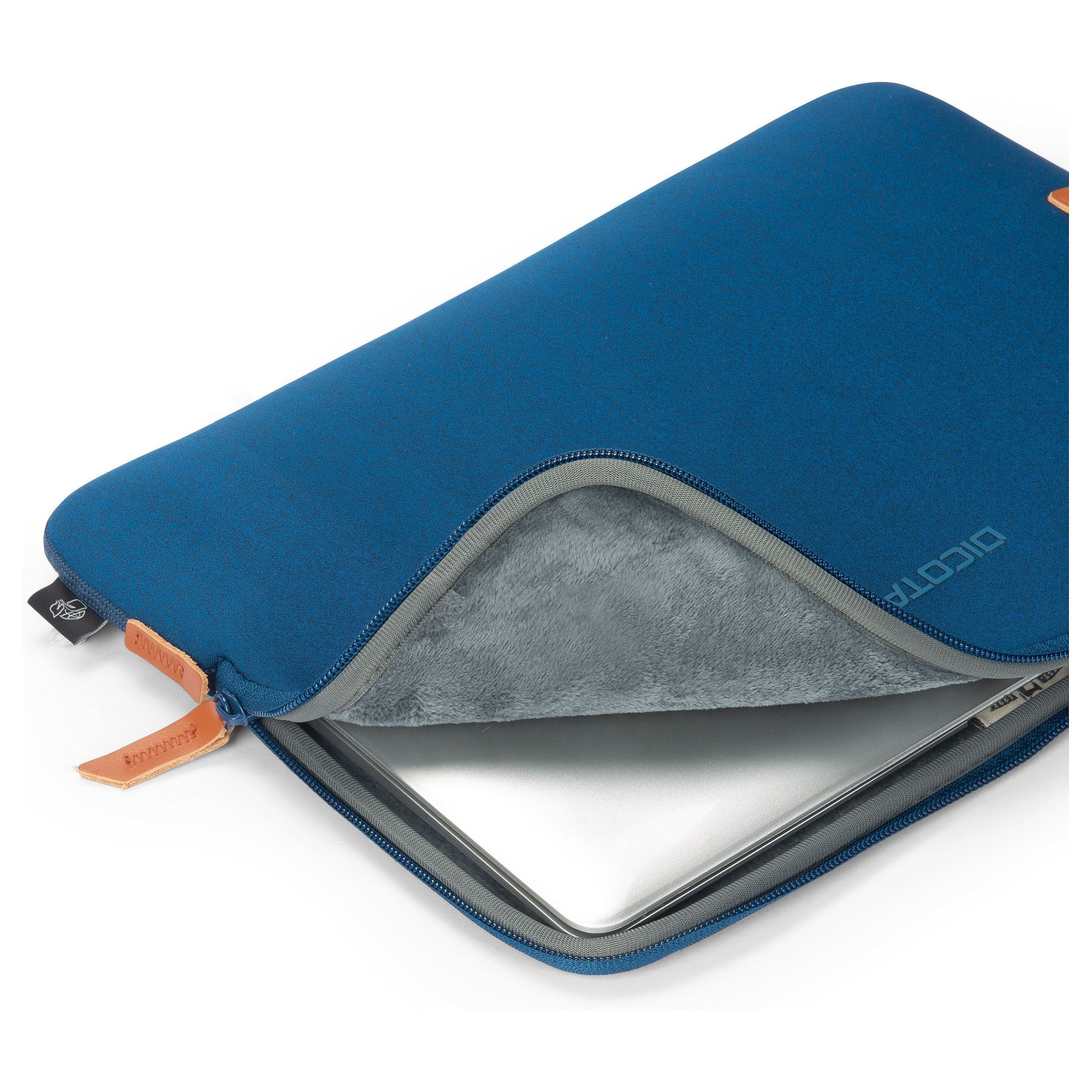 Çantë për laptop DICOTA Skin URBAN D32156-RPET / Sleeve / 16" / Recycled Polyester / Neoprene / Faux Fur Lining / Water-Repellent - Blu  - 3