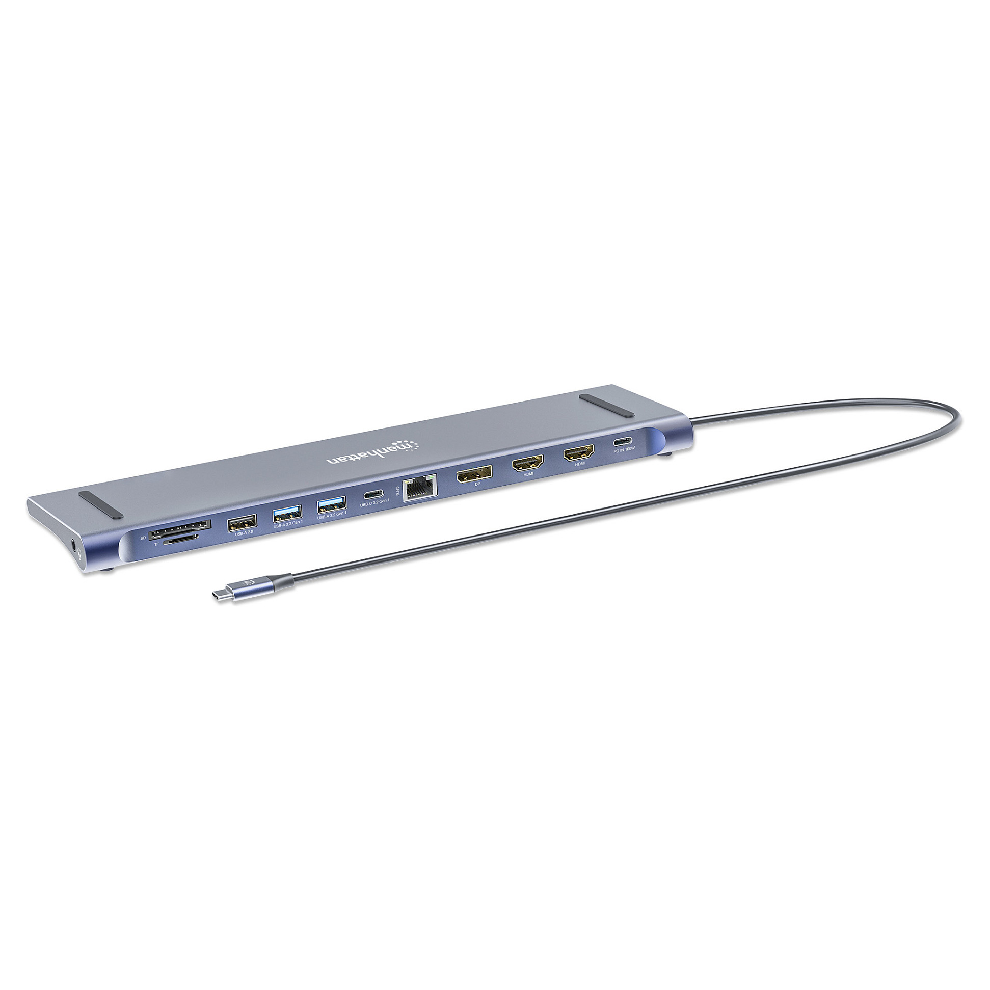 Docking Station MANHATTAN / 12‑in‑1 / 4K / 2×USB‑A / 2xUSB-C / 1×HDMI / 2×DisplayPorts – Argjend - 11